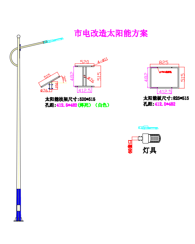 市電改造太陽能路燈